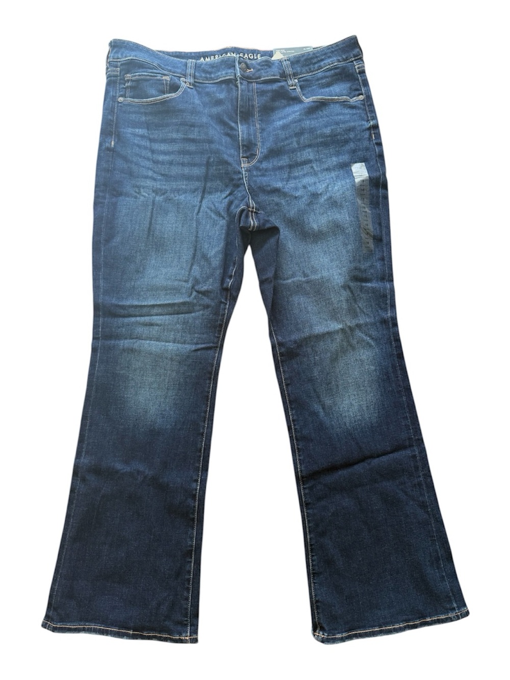 American Eagle Outfitters Women's Dark Blue Flare Jeans